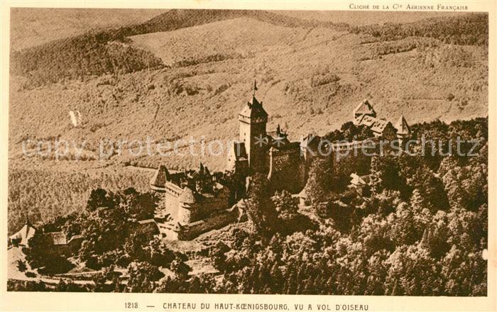 Haut-Koenigsbourg Hohkoenigsburg Chateau vu a vol d_oiseau