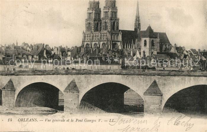 Orleans Loiret Vue Generale et Pont Goerges Basilique