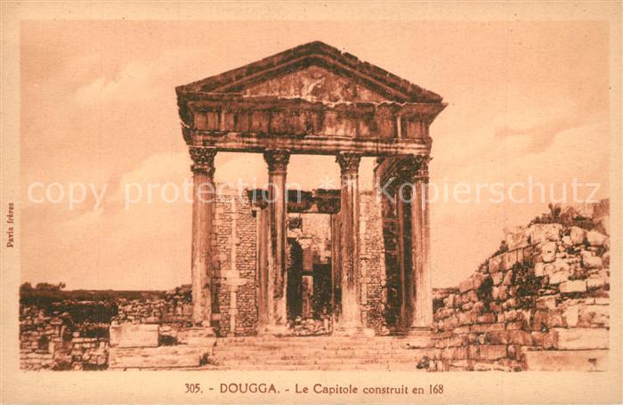 Dougga Le Capitole construit en 168 Ruines