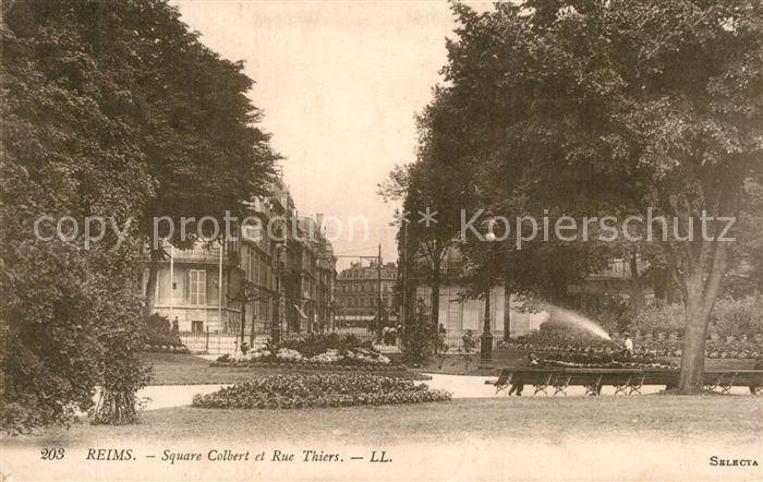 Reims Champagne Ardenne Square Colbert et Rue Thiers