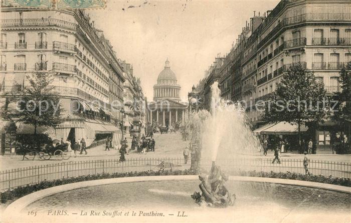 Paris Rue Soufflot et le Panthéon