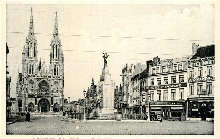 Ostende Oostende Eglise Place Monument