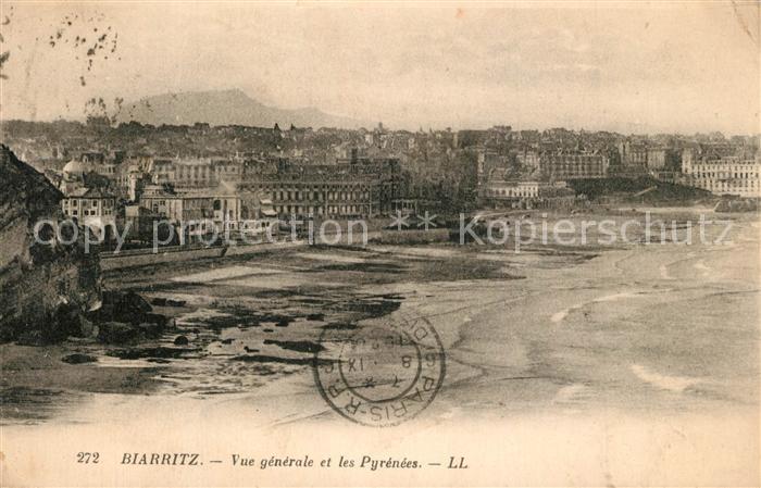 Biarritz Pyrenees Atlantiques Vue Generale et les Pyrénées
