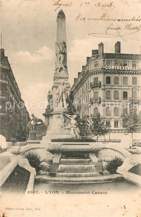 Lyon France Monument Carnot