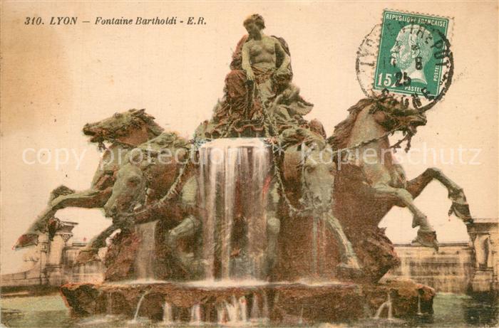 Lyon France Fontaine Bartholdi