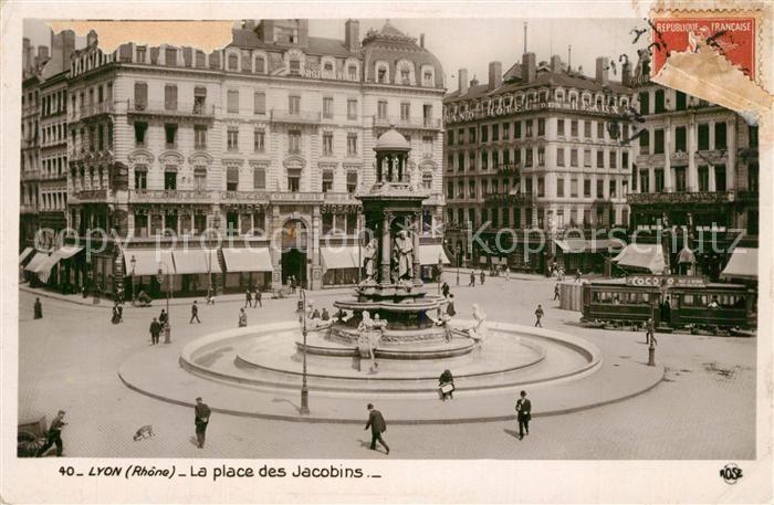 Lyon France Place des Jacobins Fontaine