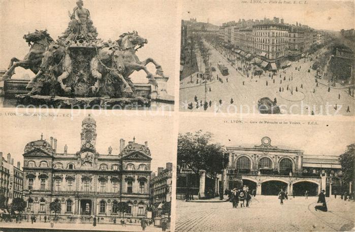 Lyon France Fontaine monumentale Hôtel de Ville Pla