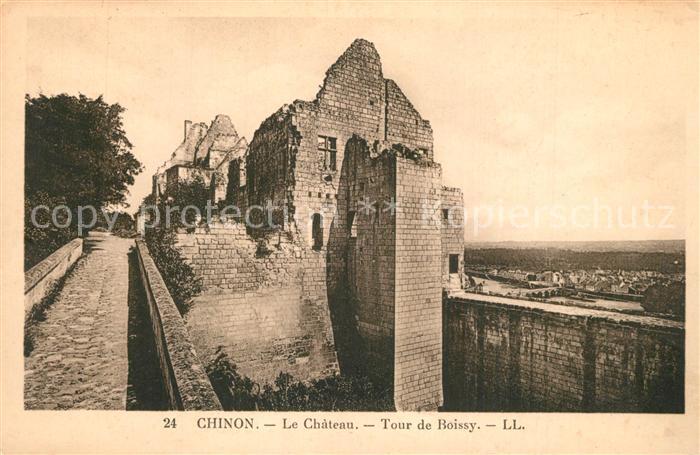 Chinon Indre et Loire Chateau Tour de Boissy Ruines
