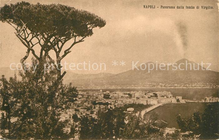 Napoli Neapel Panorama dalla tomba di Virgilio