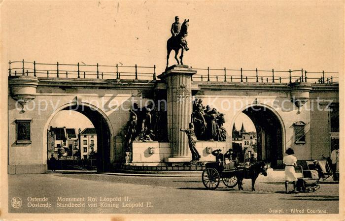 Ostende Oostende Monument Roi Léopold II