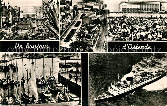 Ostende Oostende Impressionen der Stadt Hafen Strand Dampfer
