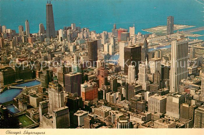 Chicago Illinois Skyscrapers aeriel view