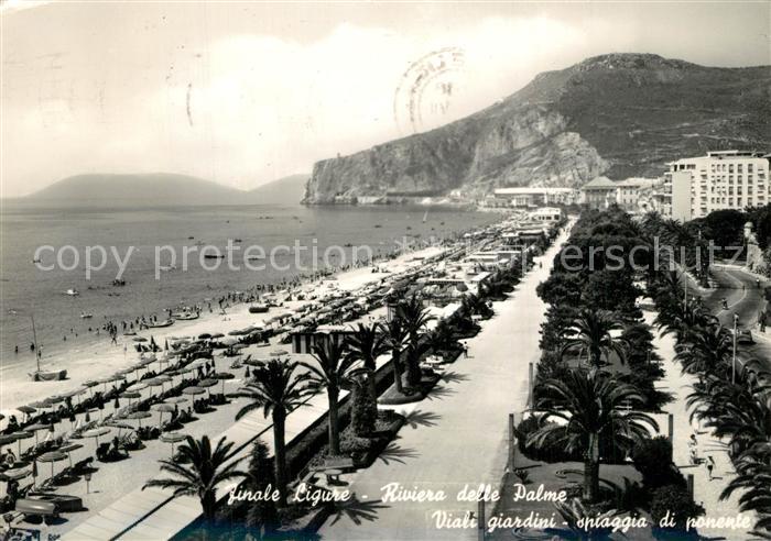 Finale Ligure Viali giardini spiaggia di ponente Riviera delle Palme
