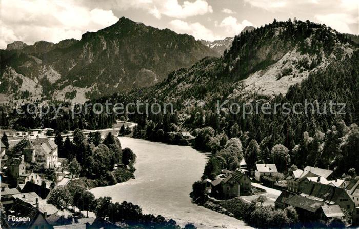 F?ssen Allg Fliegeraufnahme mit Forggensee Branderschrofen