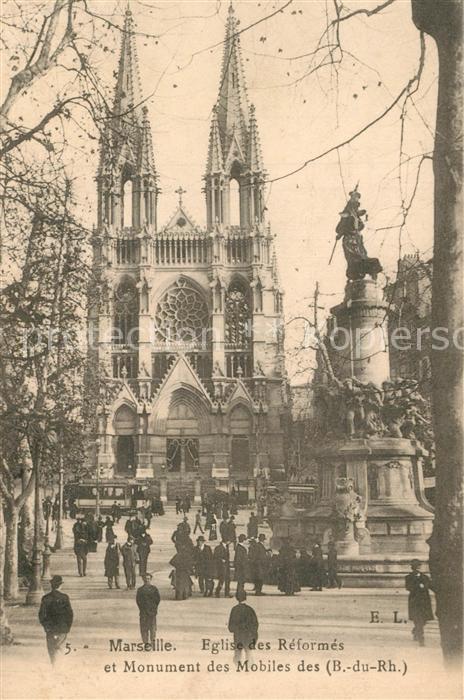 Marseille Bouches-du-Rhone Eglise des R?form?s et Monument des Mobiles