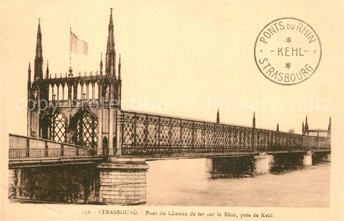 Strasbourg Alsace Pont du Chemin de fer sur la Rhin