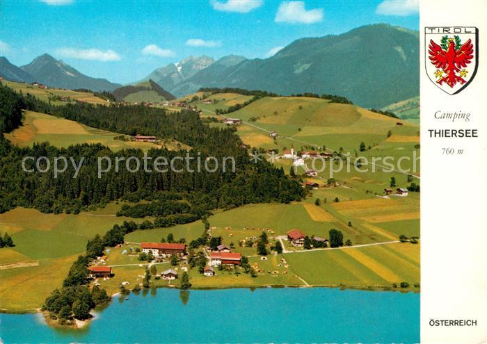 Thiersee Fliegeraufnahme Camping mit Sonnwendjoch