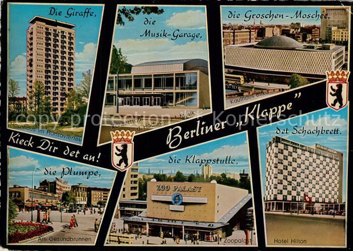 Berlin Zoopalast Hotel-Hilton Gesundbrunnen Hochschule f?r Musik Hansaviertel