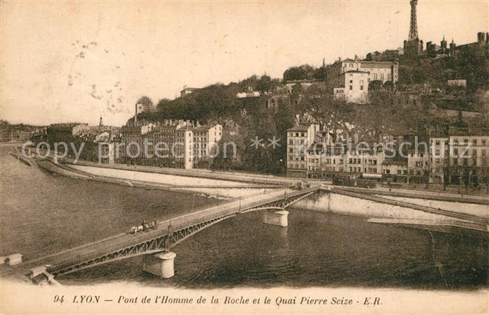 Lyon France Pont de l’Homme de la Roche et le Quai Pierre Scize