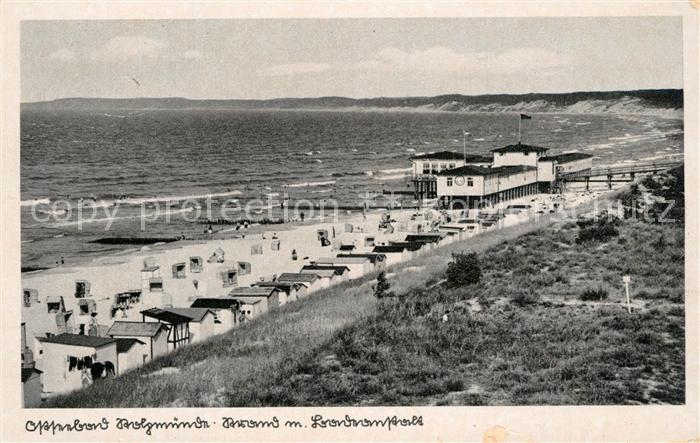 Stolpmuende Ostseebad Pommern Strand mit Badeanstalt