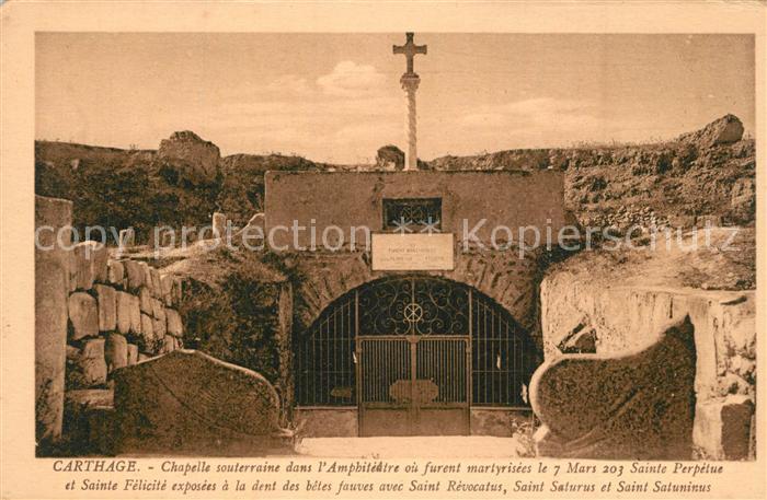 Carthage Karthago Chapelle souterraine dans l'Amphitheatre
