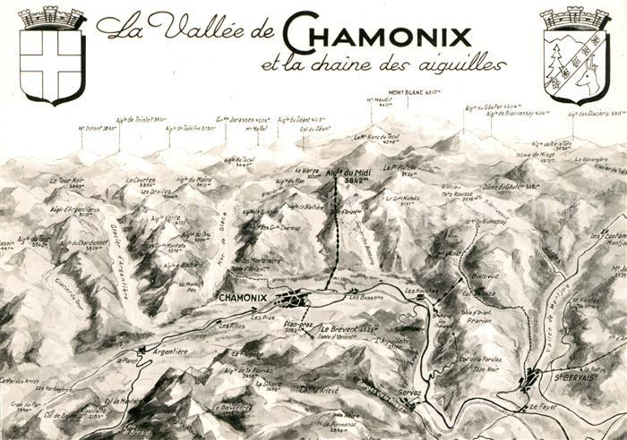 Chamonix La Vallee de Chamonix et la chaine des aiguilles