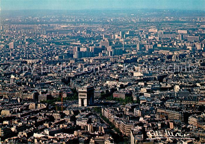 Paris Arc de Triomphe Vue aerienne