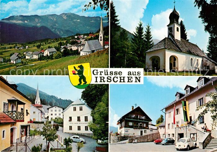 Irschen Kaernten Panorama Kirche Strassenpartie Rathaus