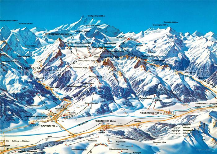 Zell See Wintersportzentrum Kaprun Panoramakarte