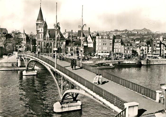Liege Luettich La Passerelle et la Grand Poste