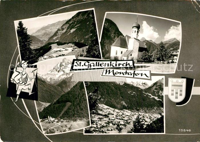 St Gallenkirch Vorarlberg Motiv mit Kirche Landschaftspanorama Montafon Alpen