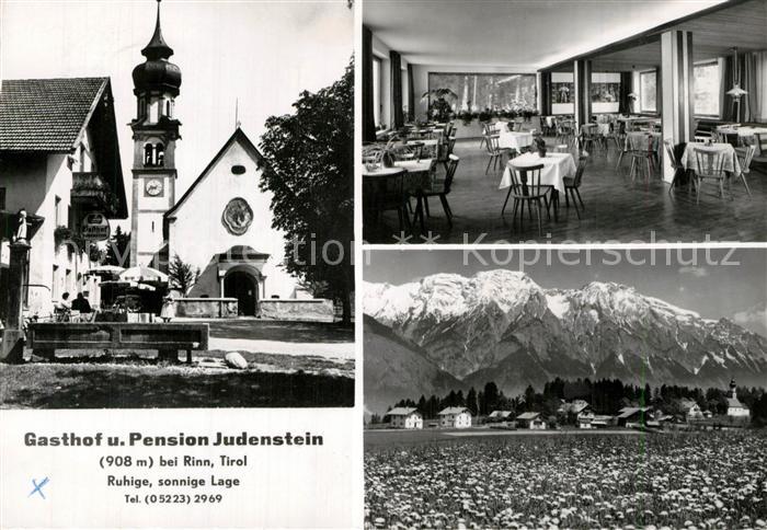 Rinn Gasthof Pension Judenstein Restaurant Kirche Blumenwiese Alpen