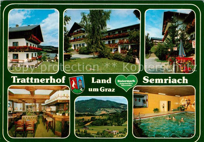 Semriach Trattnerhof Gasthof Restaurant Hallenbad Landschaftspanorama