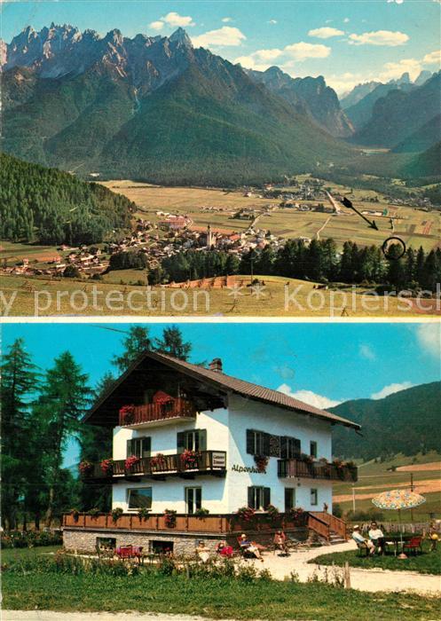 Toblach Suedtirol Gaestehaus Pension Alpenheim Landschaftspanorama Dolomiten