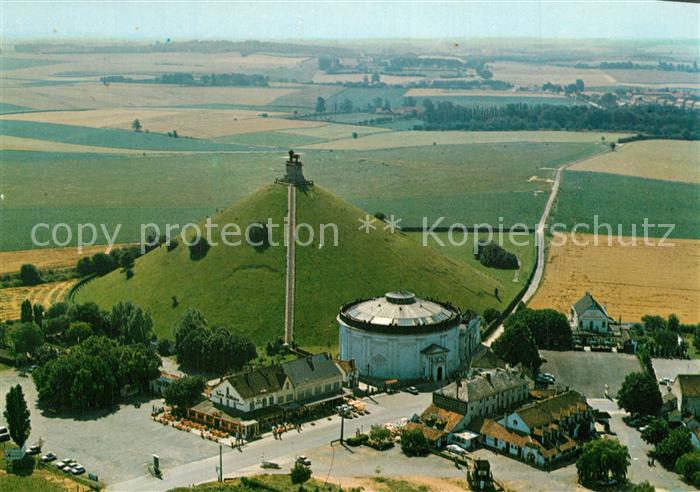 Waterloo Wallon Loewe von Waterloo Wahrzeichen Fliegeraufnahme
