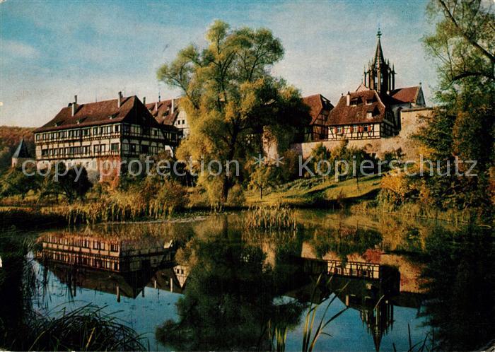 Bebenhausen Tuebingen Ehemaliges Zisterzienserkloster Wasserspiegelung