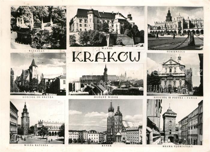 Krakow Krakau Sehenswuerdigkeiten der Stadt