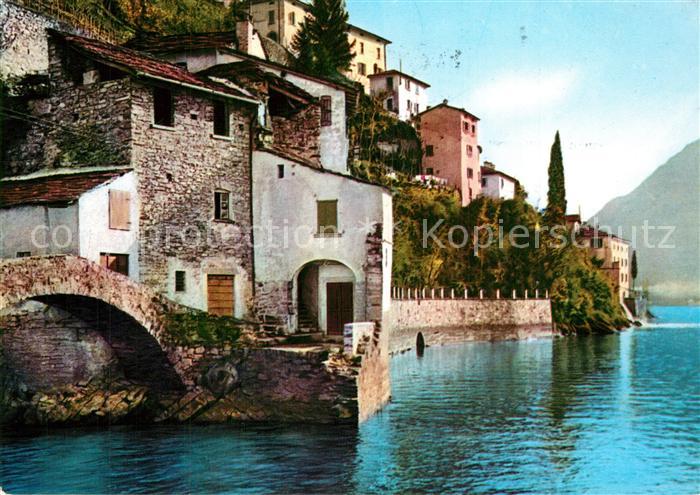 Nesso Lago di Como Haeuserpartie am Comer See