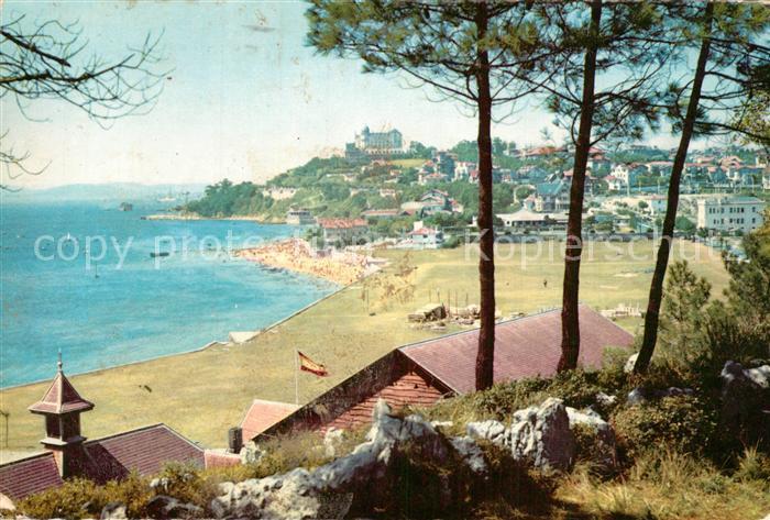 Santander Playa de la Magdalena al fondo Hotel Real