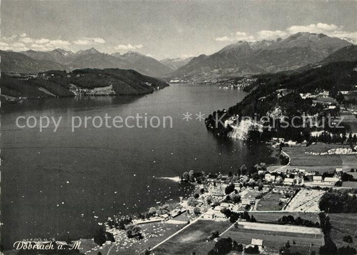 D?briach Millst?ttersee Fliegeraufnahme mit Kreuzeck udn Reisseckgruppe