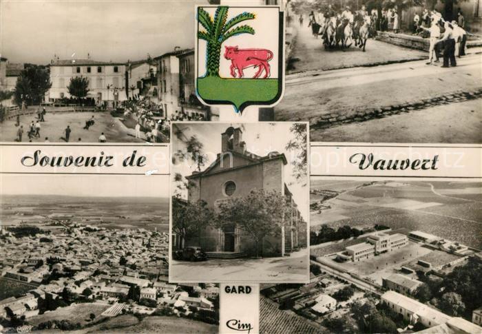 Vauvert Gard Fliegeraufnahmen Kirche