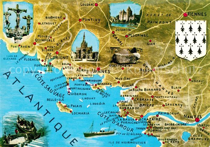 Cote d Amour Region Landkarte