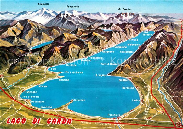 Lago di Garda Panoramakarte