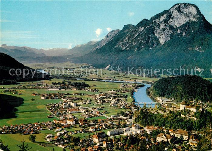 Kufstein Tirol Fliegeraufnahme Grenzstadt gegen Pending Fliegeraufnahme