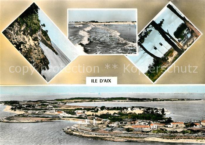 Ile d Aix Fliegeraufnahme mit Leuchtt?rmen