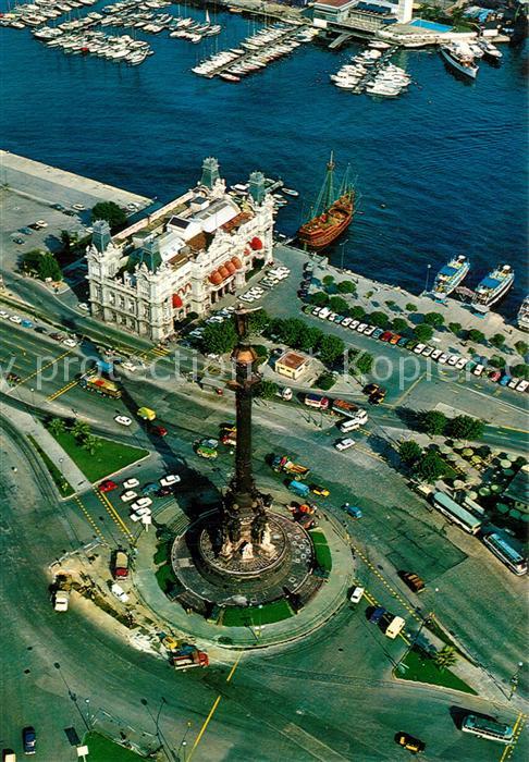 Barcelona Cataluna Fliegeraufnahme Monumento a Colon
