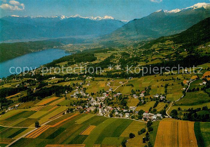 Obermillstatt Kaernten Fliegeraufnahme mit Millstaettersee