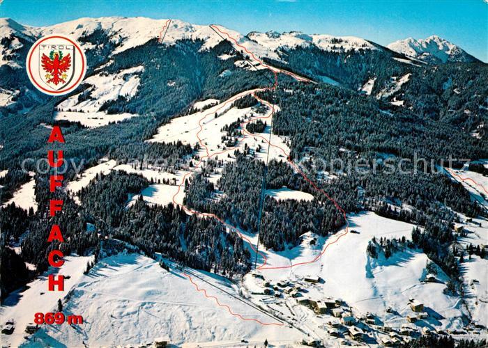 Auffach Fliegeraufnahme mit Skigebiet Hohlriederalm und Sessellift