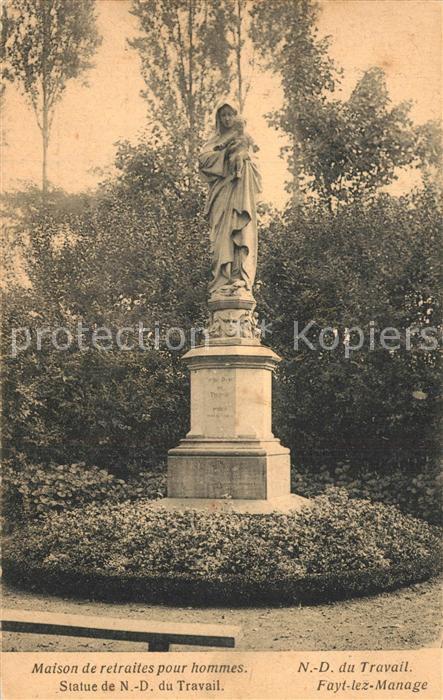 Fayt-lez-Manage Statue de ND du Travail