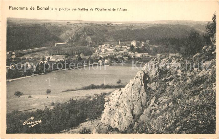 Bomal-sur-Ourthe Panorama a la jonction des Vallees de l'Ourthe